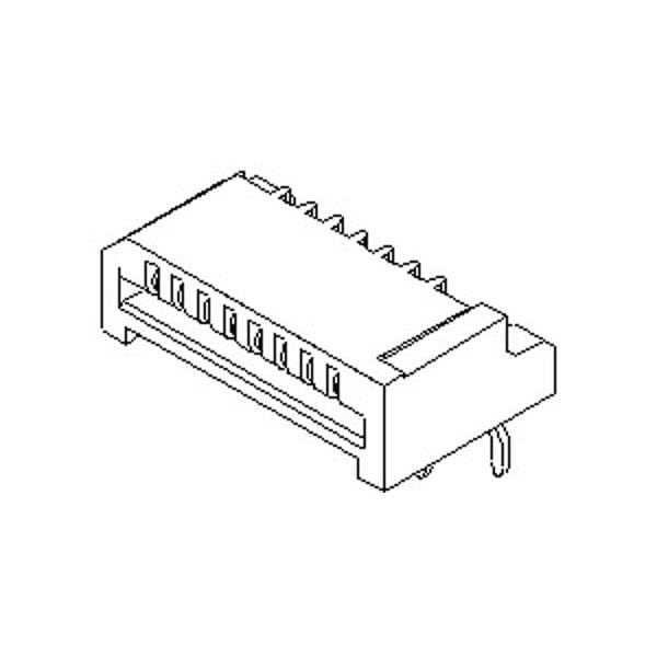 Molex Ffc/Fpc Connector, 25 Contact(S), 1 Row(S), Female, Right Angle, 0.039 Inch Pitch, Solder Terminal, 528072510 - main